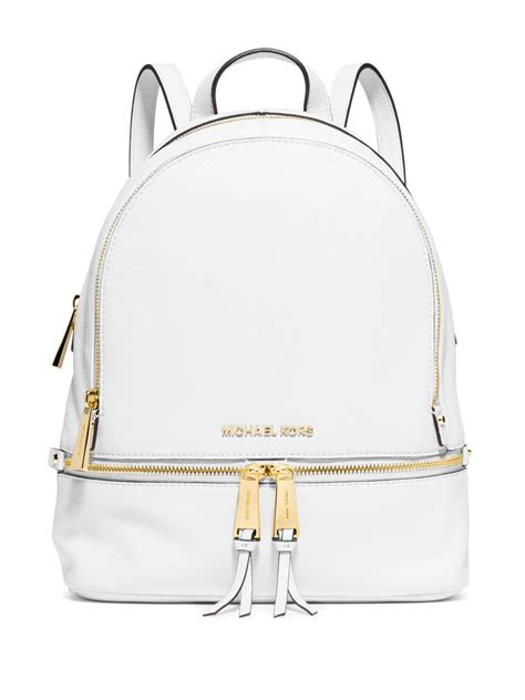 optic white michael kors rheas slim backpack|michael michael kors rhea zip medium backpack .